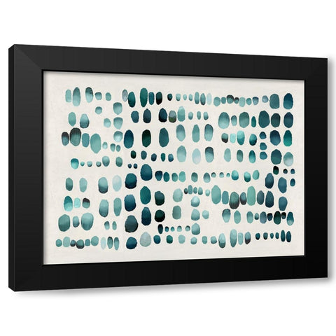 Playful Teal III Black Modern Wood Framed Art Print by Perry, Angela