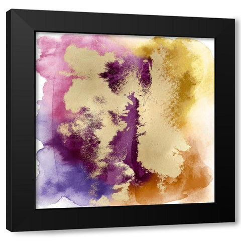 Magical Mist with Gold II Black Modern Wood Framed Art Print by Riley, Bella