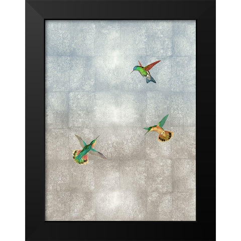 Hummingbirds II Black Modern Wood Framed Art Print by Blake, Madeline