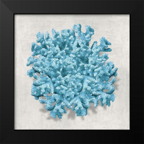 Coral Aqua II Black Modern Wood Framed Art Print by Kelly, Caroline