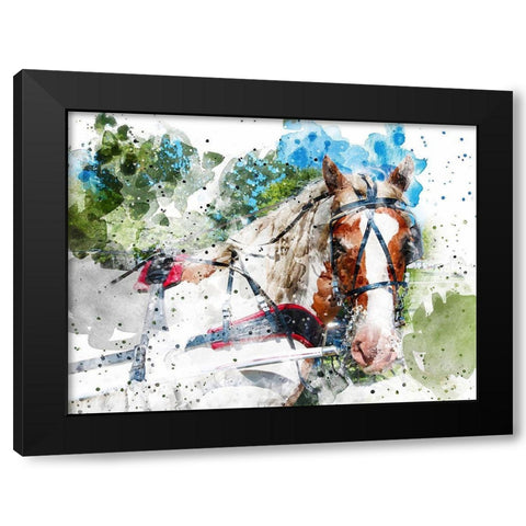 Draft I Black Modern Wood Framed Art Print with Double Matting by Young, Chamira