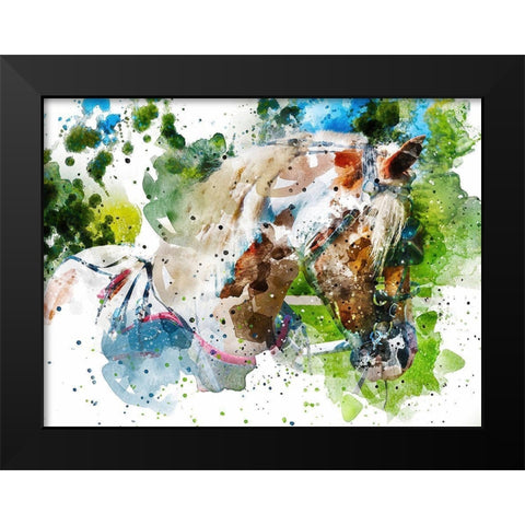 Draft II Black Modern Wood Framed Art Print by Young, Chamira