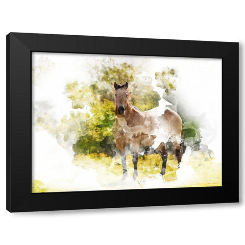 Stallion II Black Modern Wood Framed Art Print with Double Matting by Young, Chamira