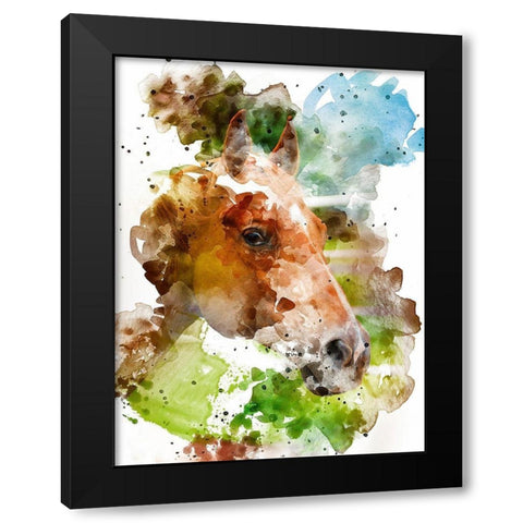Paint I Black Modern Wood Framed Art Print with Double Matting by Young, Chamira