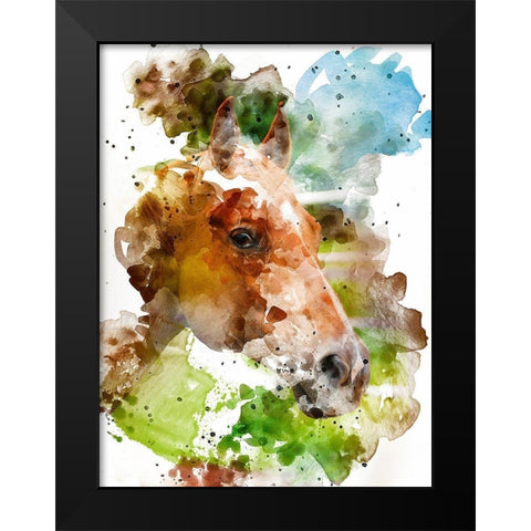 Paint I Black Modern Wood Framed Art Print by Young, Chamira