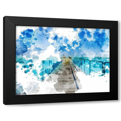 Pier I Black Modern Wood Framed Art Print with Double Matting by Young, Chamira