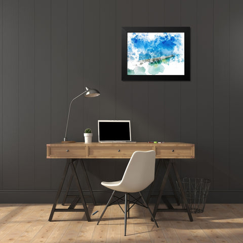 Pier II Black Modern Wood Framed Art Print by Young, Chamira