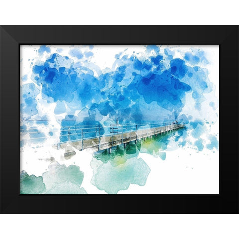 Pier II Black Modern Wood Framed Art Print by Young, Chamira