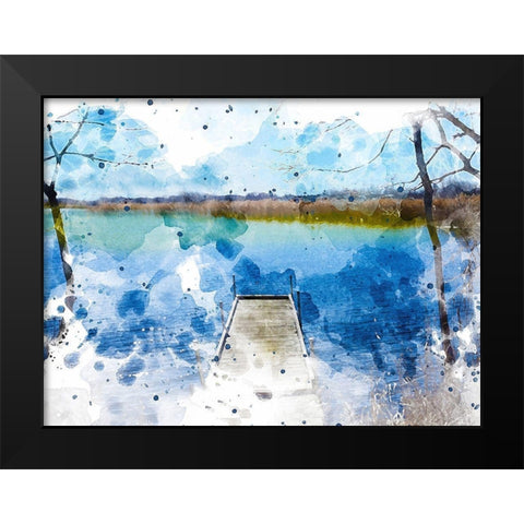 Pier III Black Modern Wood Framed Art Print by Young, Chamira