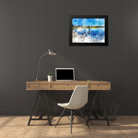 Broken PIer Black Modern Wood Framed Art Print by Young, Chamira