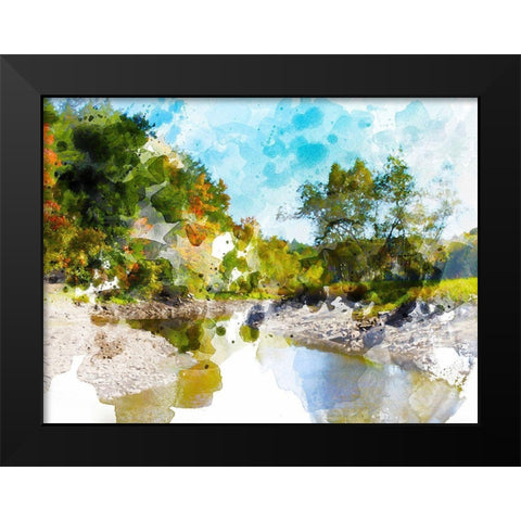 Tranquil Lake I Black Modern Wood Framed Art Print by Young, Chamira