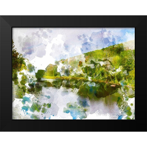 Tranquil Lake II Black Modern Wood Framed Art Print by Young, Chamira