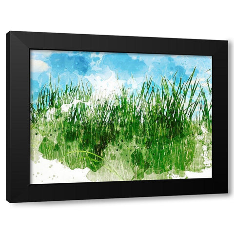 Grassy Bank Black Modern Wood Framed Art Print with Double Matting by Young, Chamira