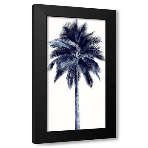 Palm Tree Blue I Black Modern Wood Framed Art Print with Double Matting by Blake, Madeline