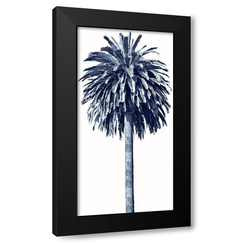 Palm Tree Blue II Black Modern Wood Framed Art Print with Double Matting by Blake, Madeline