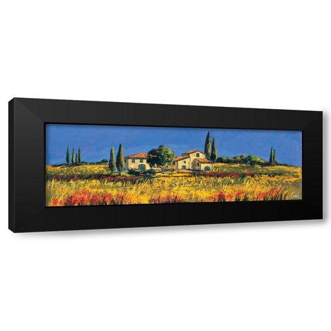 Campagna toscana Black Modern Wood Framed Art Print with Double Matting by Corallo, Daniela