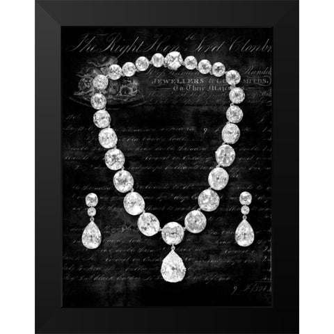 Her Majestys Jewels II Black Modern Wood Framed Art Print by Devellier, Deborah