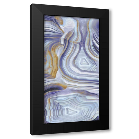 Agate Flow II Black Modern Wood Framed Art Print with Double Matting by Carson, Danielle