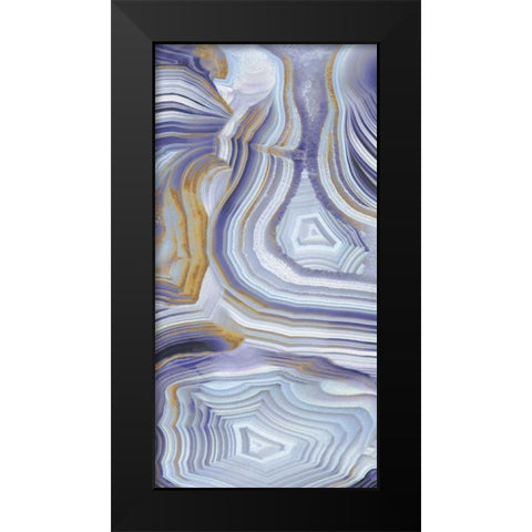 Agate Flow II Black Modern Wood Framed Art Print by Carson, Danielle