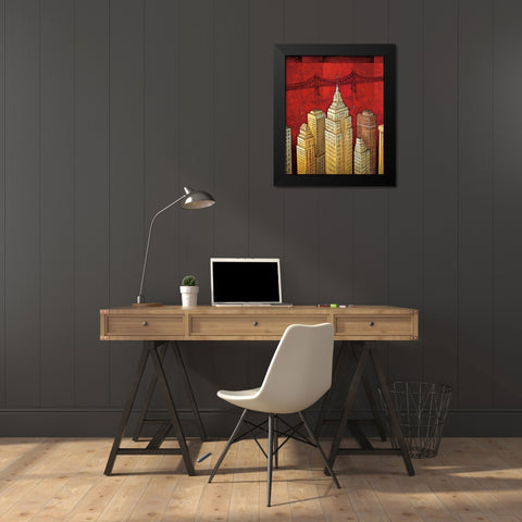 NYC I Black Modern Wood Framed Art Print by Stewart, David
