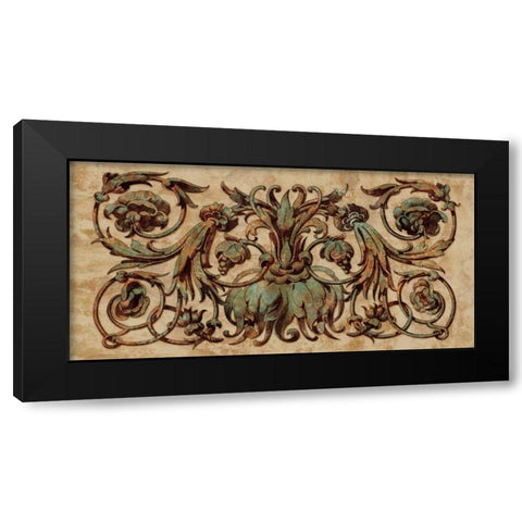 Patina I Black Modern Wood Framed Art Print with Double Matting by Wright, Dylan