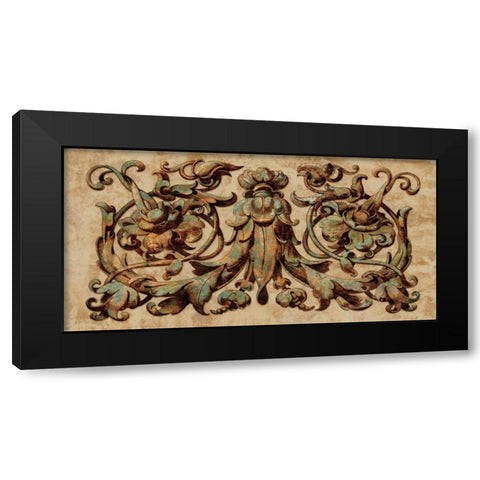Patina II Black Modern Wood Framed Art Print with Double Matting by Wright, Dylan