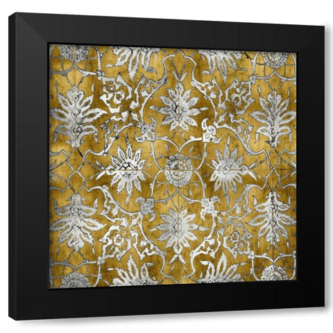 Ornate In Gold and Silver Black Modern Wood Framed Art Print with Double Matting by Roberts, Ellie