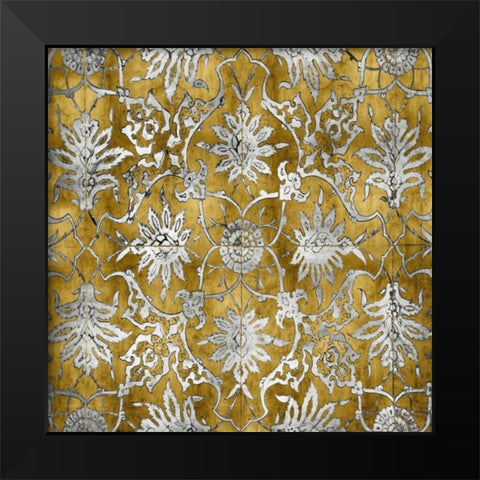 Ornate In Gold and Silver Black Modern Wood Framed Art Print by Roberts, Ellie