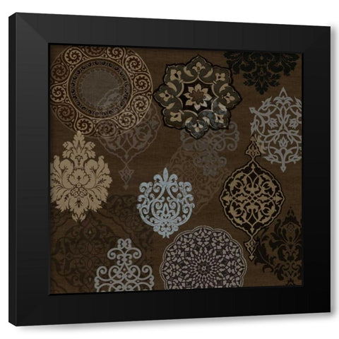 Ornament Collection I Black Modern Wood Framed Art Print by Roberts, Ellie