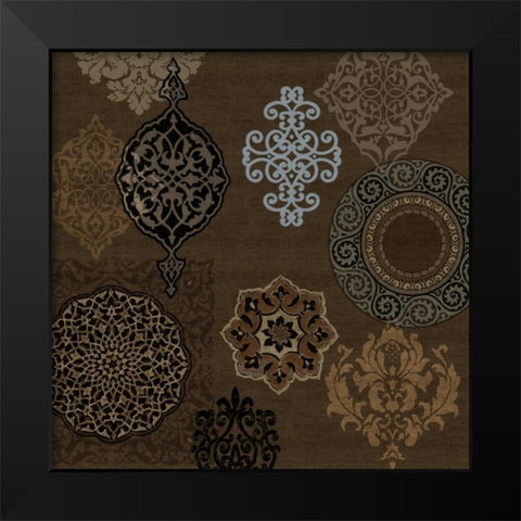 Ornament Collection II Black Modern Wood Framed Art Print by Roberts, Ellie