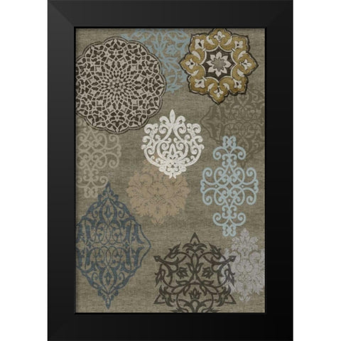 Decorative Ormanments I Black Modern Wood Framed Art Print by Roberts, Ellie
