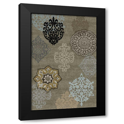 Decorative Ormanments II Black Modern Wood Framed Art Print with Double Matting by Roberts, Ellie