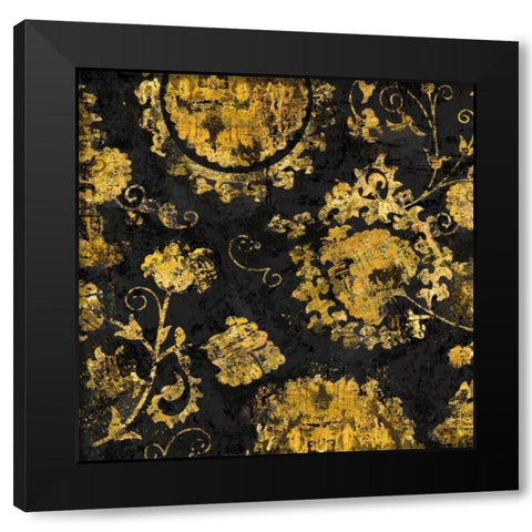 Adornment in Gold I Black Modern Wood Framed Art Print by Roberts, Ellie