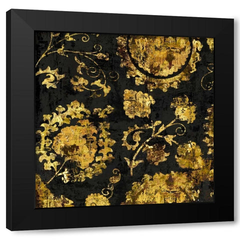 Adornment in Gold II Black Modern Wood Framed Art Print by Roberts, Ellie