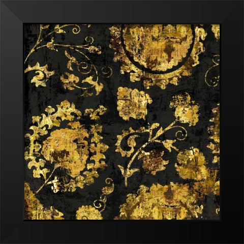 Adornment in Gold II Black Modern Wood Framed Art Print by Roberts, Ellie