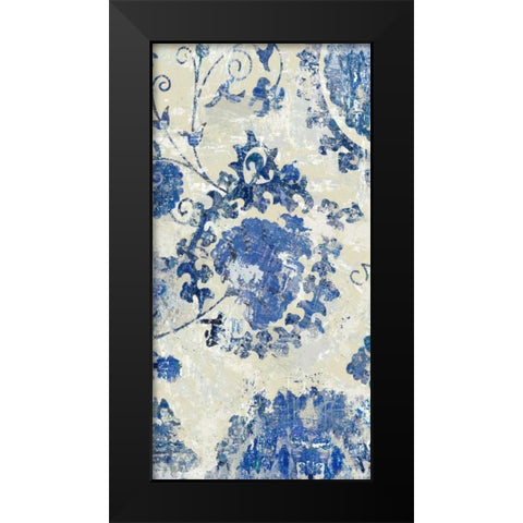 Adornment Panel Indigo I Black Modern Wood Framed Art Print by Roberts, Ellie