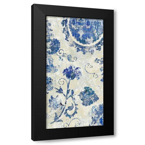 Adornment Panel Indigo II Black Modern Wood Framed Art Print with Double Matting by Roberts, Ellie