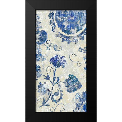 Adornment Panel Indigo II Black Modern Wood Framed Art Print by Roberts, Ellie