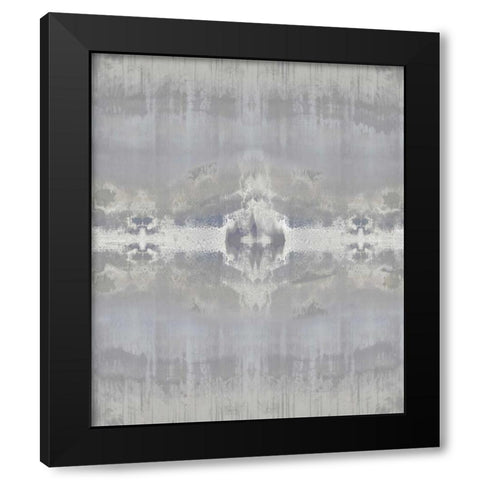 Entice - Grey Black Modern Wood Framed Art Print with Double Matting by Roberts, Ellie
