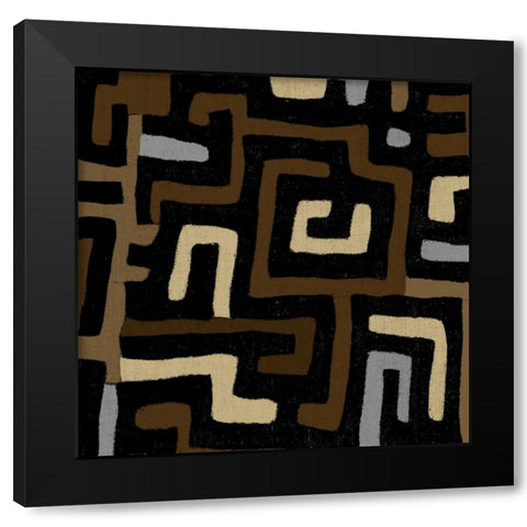 Mudcloth I Black Modern Wood Framed Art Print by Roberts, Ellie