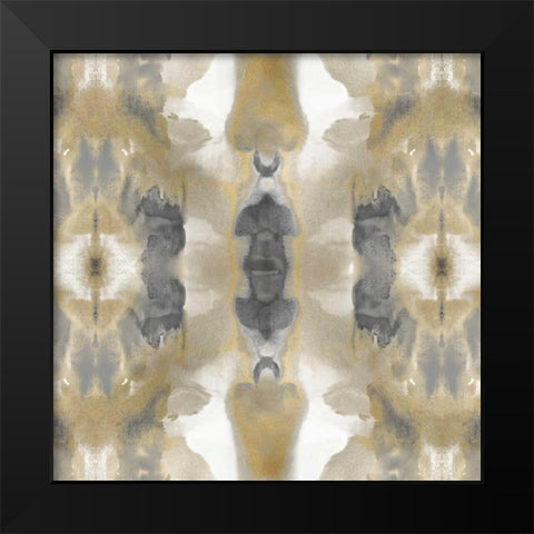 Paramount Gold Black Modern Wood Framed Art Print by Roberts, Ellie