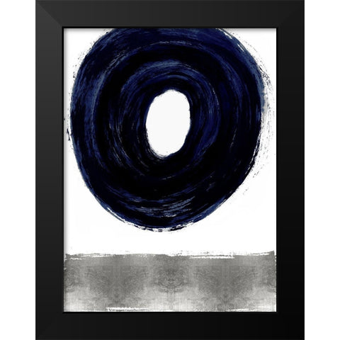 Glide Blue II Black Modern Wood Framed Art Print by Roberts, Ellie