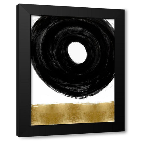 Glide Black and Gold I Black Modern Wood Framed Art Print by Roberts, Ellie