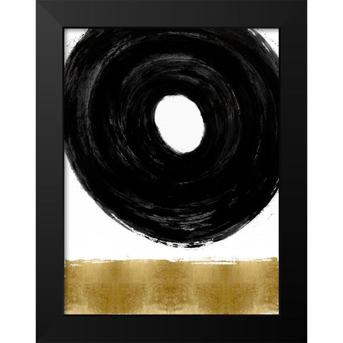 Glide Black and Gold I Black Modern Wood Framed Art Print by Roberts, Ellie