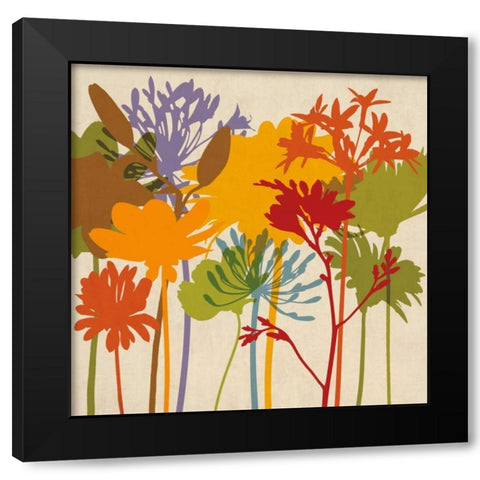 Colorful Bloom II Black Modern Wood Framed Art Print with Double Matting by Lange, Erin