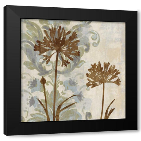 Floral Oasis I Black Modern Wood Framed Art Print with Double Matting by Lange, Erin