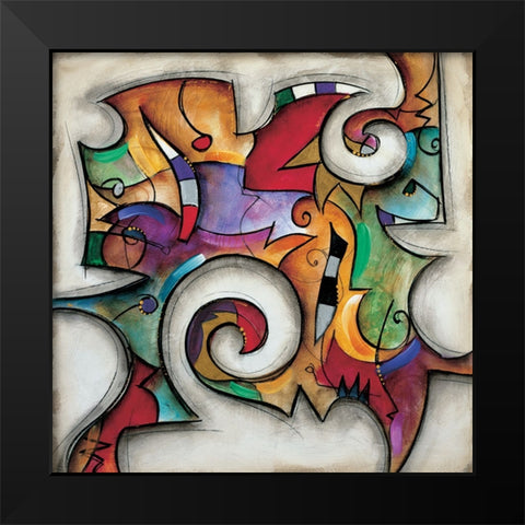 Swirl I Black Modern Wood Framed Art Print by Waugh, Eric