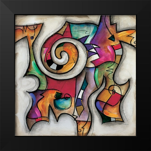 Swirl II Black Modern Wood Framed Art Print by Waugh, Eric