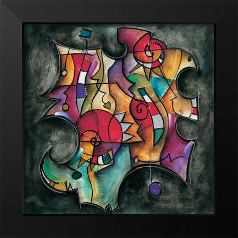 Noir Duet II Black Modern Wood Framed Art Print by Waugh, Eric