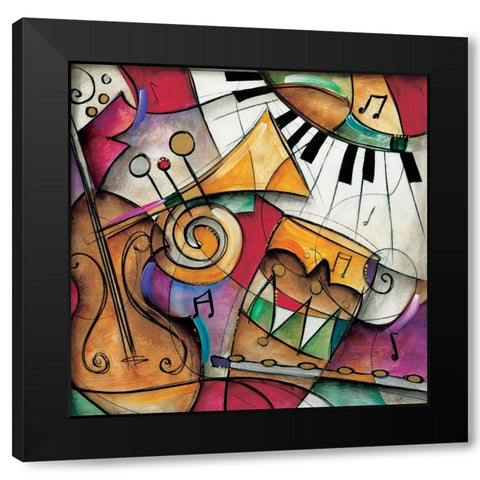 Jazz it Up I Black Modern Wood Framed Art Print with Double Matting by Waugh, Eric